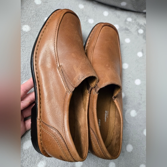 Rockport - Brown Leather Slip-On Shoes - Picture 12 of 15
